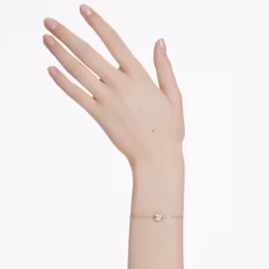 สร้อยข้อมือ เจียระไนทรงสี่เหลี่ยมจัตุรัส, มิถุนายน, ชมพู, เคลือบโรเดียม